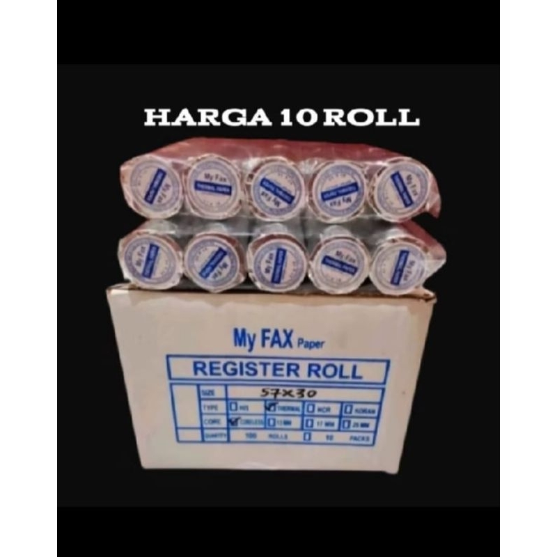 

kertas thermal murah 58x30mm 10pcs