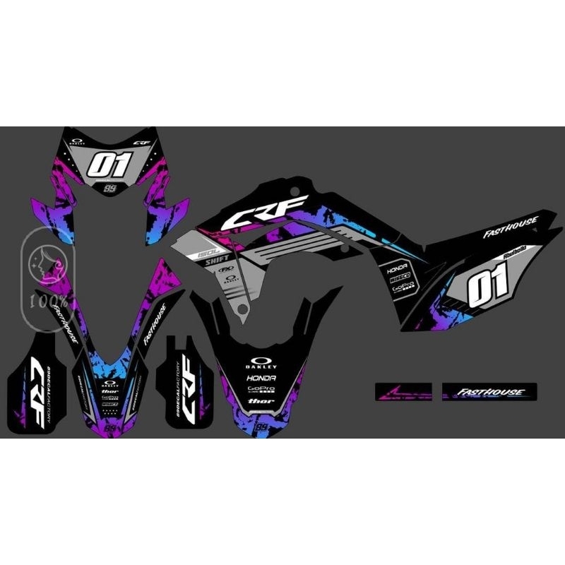 DECAL HONDA CRF KLX DTX BF GORDON WR FULL BODY