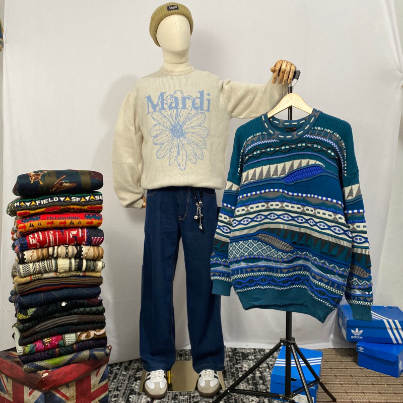 LINK Vintage Knitwear Ethnic & Coogi Style