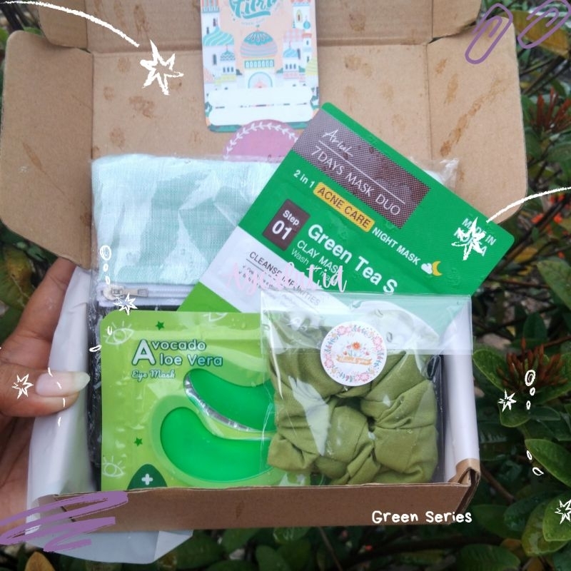 

Aycalrt Paket Hampers GIFTBOX HIJAB / HAMPERS HIJAB Giftset Kado Ultah Lebaran Hampers Lebaran 2025 Green Series