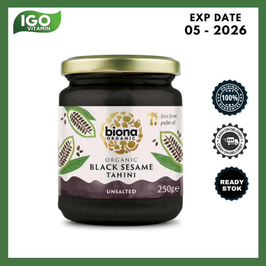 

Wjen Hitam Organik Biona Organic Tahini Black Sesame 250 Gr