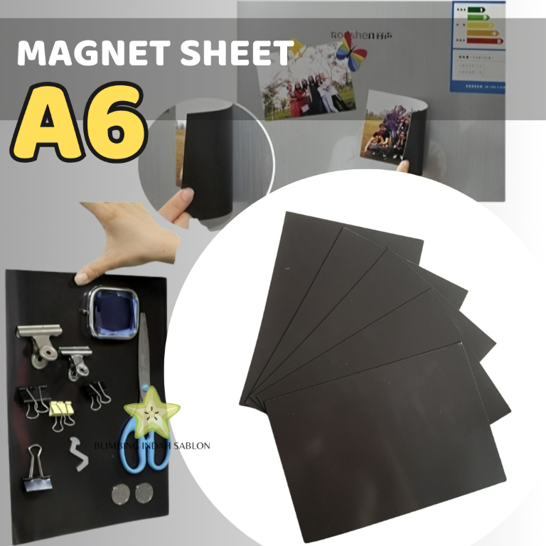 

Magnet Sheet Lembaran Ukuran A6 1mm Plain Magnetic Sheet Magnetic Sticker Creative Magnet Decal Refrigerator Photo Attachment Robust Adhesion Premium Fridge Accessory DIY Magnetic Photo Adhesive Sheet Murah Termurah Blimbing Indah Sablon Malang