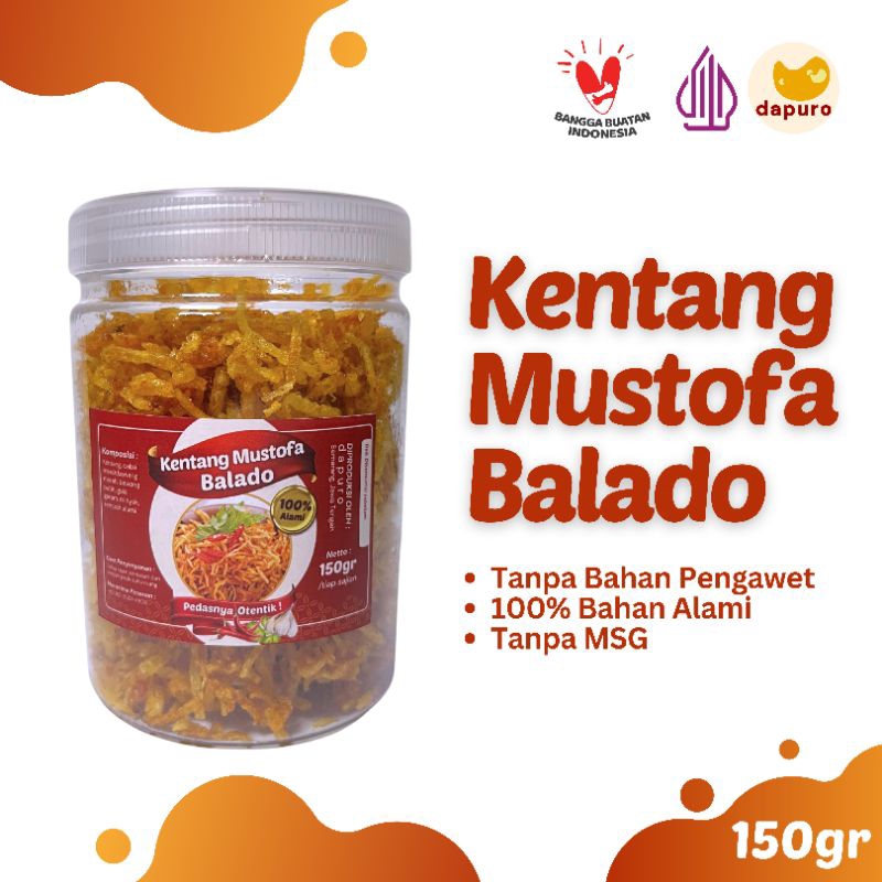 

Dapuro Official Store - Kentang Mustofa Balado Rasa Pedas Manis