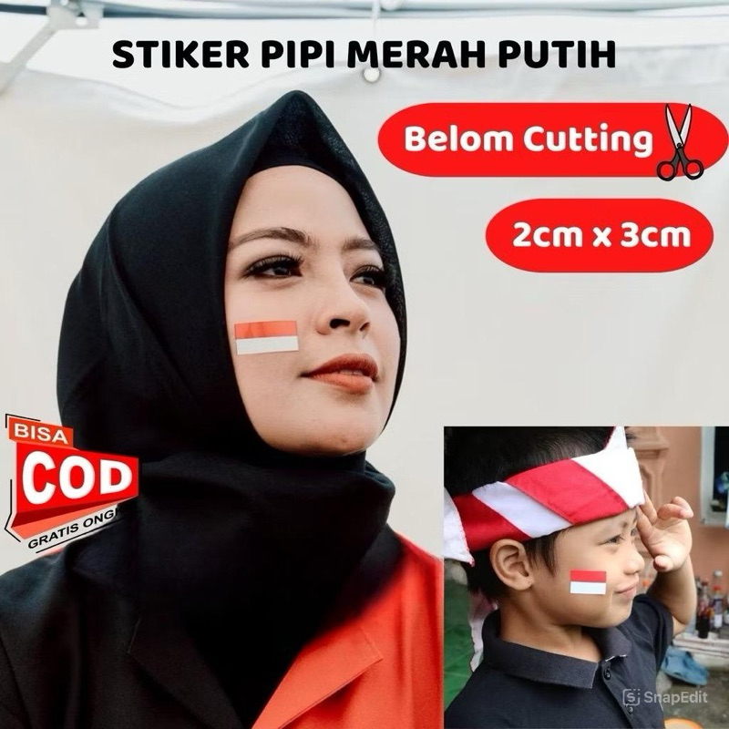

(10pcs) Stiker Pipi Merah Putih Sticker Pipi Bendera Indonesia Ukuran 3x2cm Murah Grosir/pramukaaxe