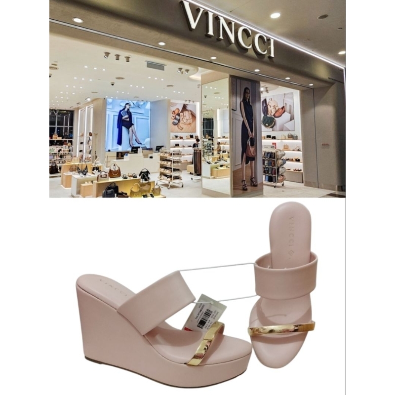 Sandal VINCCI Wedges Branded Sandal Wedges VINCCI Heels Sandal Heels Wanita