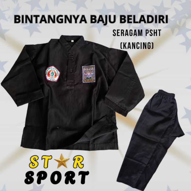 Seragam Siswa PSHT Kancing - Baju Celana Pencak Silat Siswa PSHT Kancing