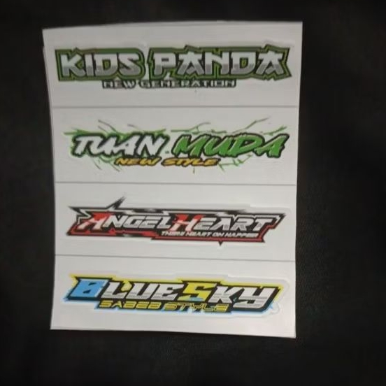 

stiker julukan cating.miniatur bus basuri