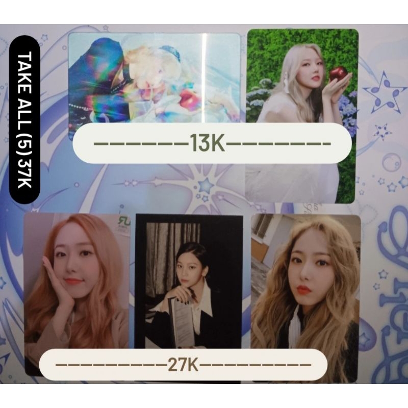 [CLEARANCE] Photocard PC GFriend Official Yerin Sinb Umji