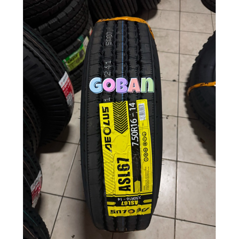 ban truck 750 R16 Aeolus ASL67 Radial 7.50 16 ASL 67 berikut ban dalam dan ban perut Flap 750R16 Set