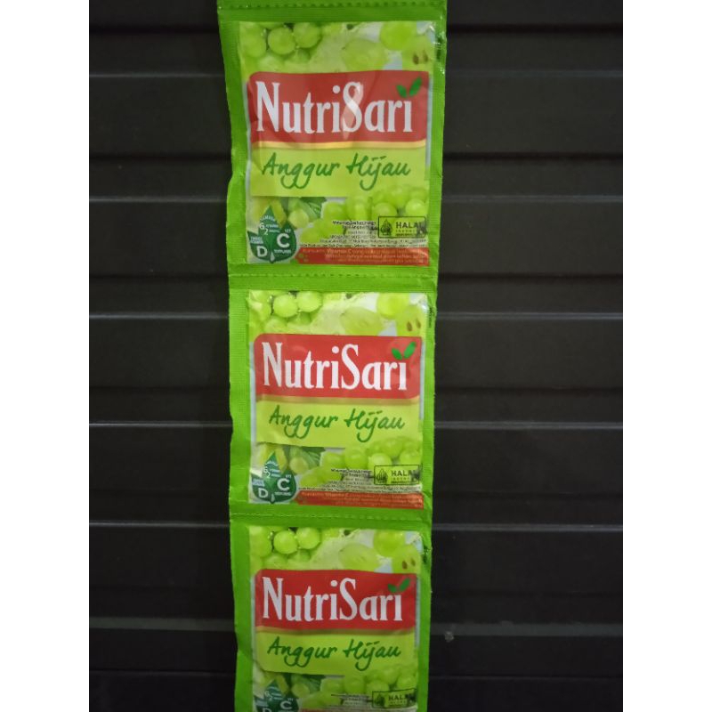 

Nutrisari anggur ijo per renceng / 10 sachet