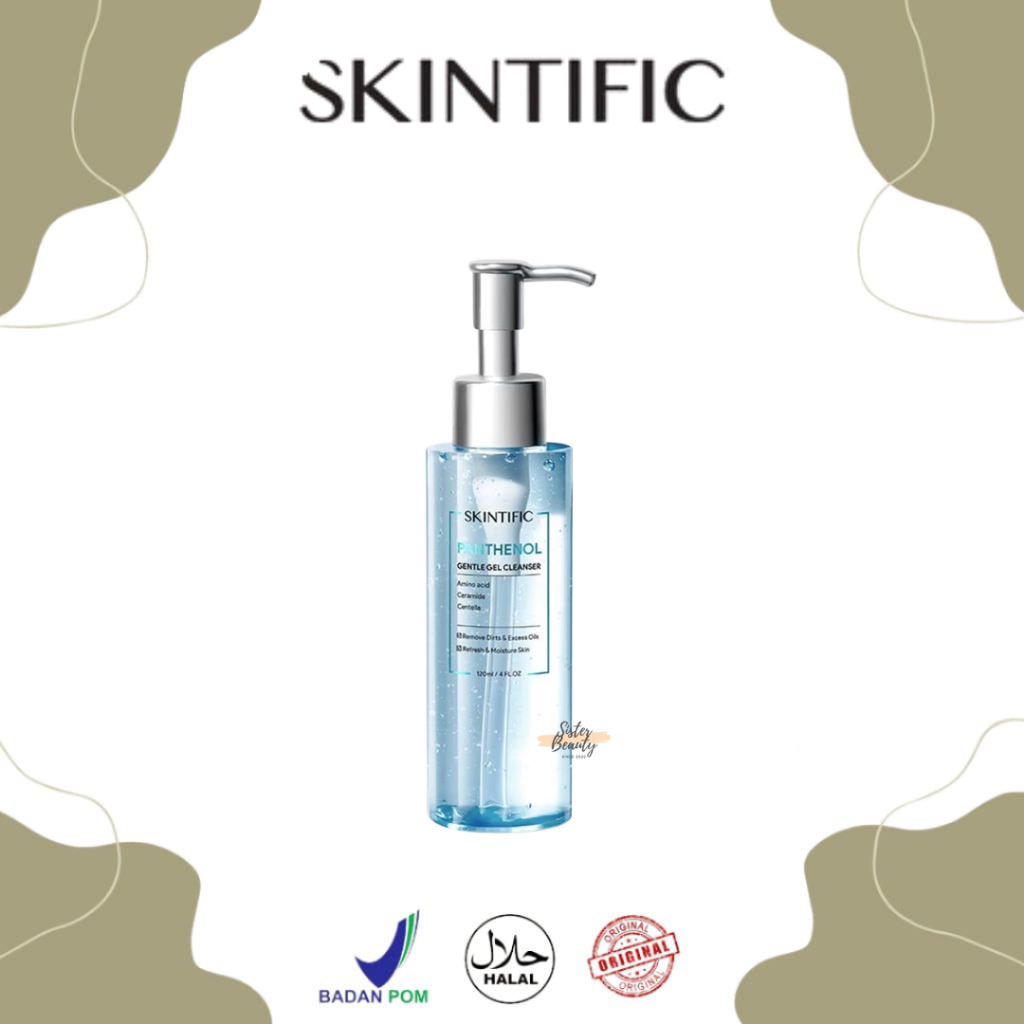 Skle_ - SisterBeauty Skintific Panthenol Gel Cleanser 120ml - Calming & Soothing, Semua Jenis Kulit