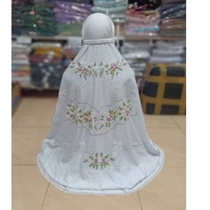 MUKENA LAJURAN/TERUSAN RAYON BUNGA SULAM