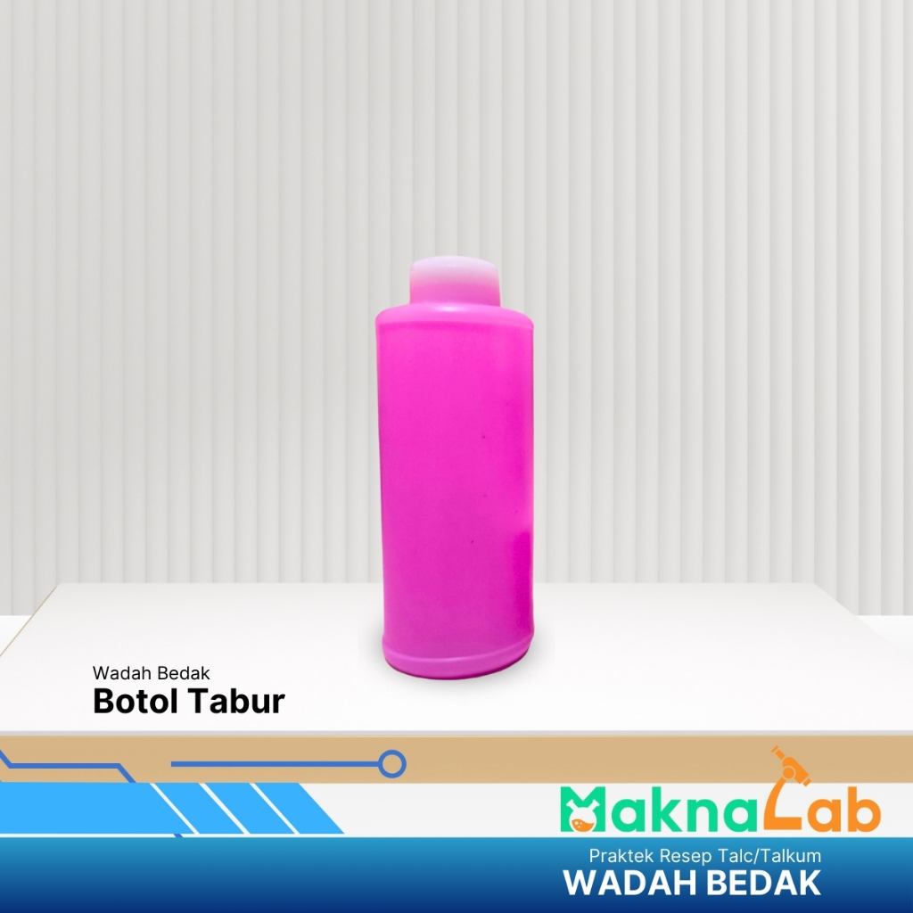 Botol Bedak Pink l Wadah Bedak Tabur Bentuk Botol / Dus Bedak Pink