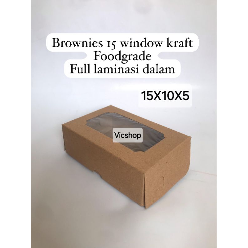 

BOX KOTAK BROWNIES KUE CAKE SNACK KRAFT POLOS 15X10X5 GRAMASI 310