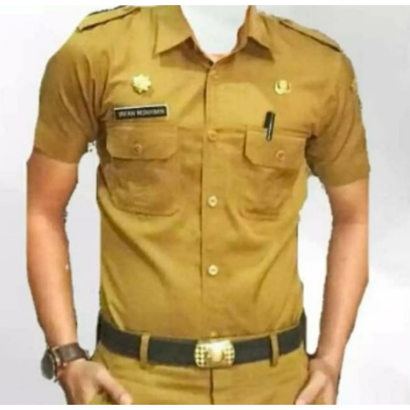 Unik Seragam Pns Asn Lengan Pendek & Celana Panjang Pria Katun Kerja Wearpack Safet...