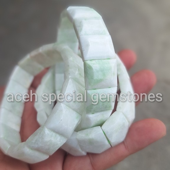 gelang batu giok putih jadeit jade terbaik asli aceh
