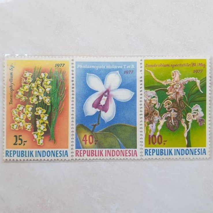 

(A) Perangko Indonesia Anggrek'77 Tahun 1977 set lengkap - 3pcs