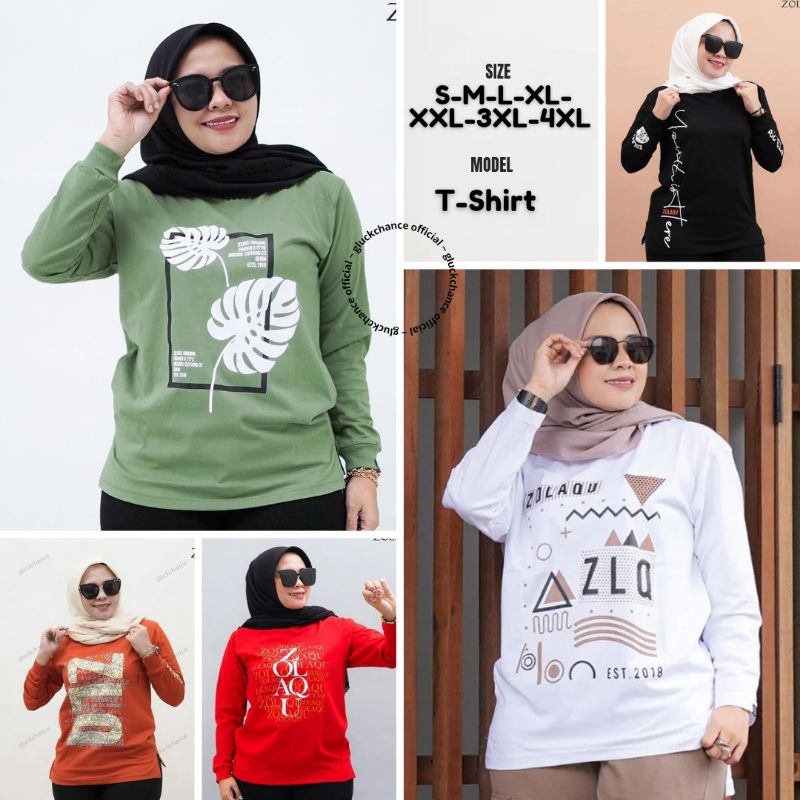 Baju Atasan Kaos Wanita Zolaqu Original T-shirt Mix All Varian Ori Couple Pasangan Kekinian Lengan P