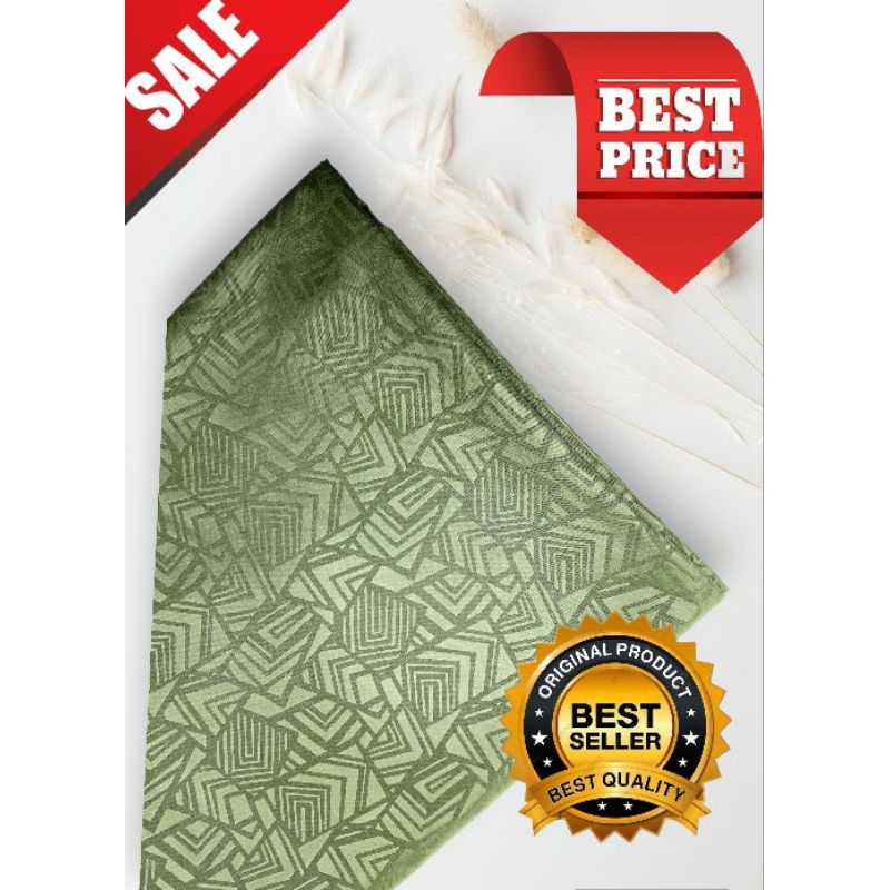 KAIN  BAHAN KEMEJA KOKO TERBARU 2025 WARNA ARMY MOTIF ETNIK SPESIAL LEBARAN 2025