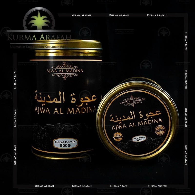 

Kurma Ajwa Kaleng 500gr Ajwa Al Madina Ajwa Nabi Kemasan Premium