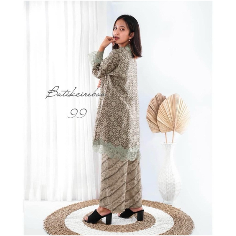 Rhea Set Outer Lace Rok Kemeja Pria by Frasya Butik PRELOVED Viscose Renda Kondangan Batik Kebaya Co