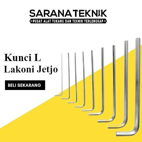 Kunci L Lakoni Jetjo 4mm / Kunci L Jetjo 6mm / Kunci L 3mm Pendek - 2,5mm pendek