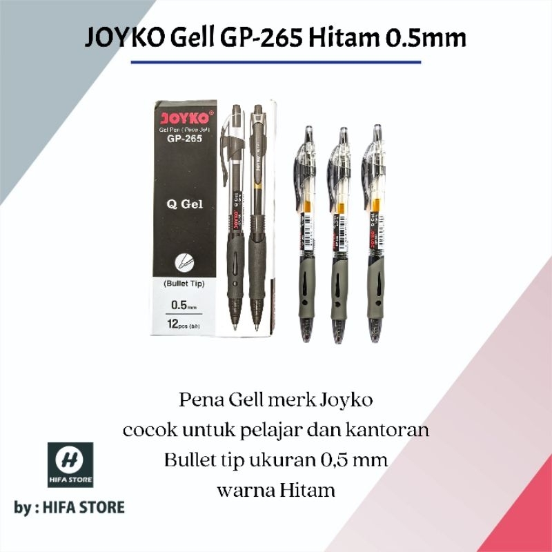 

Pulpen Joyko Gell GP 265 Hitam