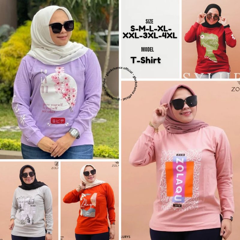 Zolaqu Original Pink Peach Terbaru 2026 M-L-XL-XXL Terlengkap Lengan Panjang Korea Hijab Style Kekin