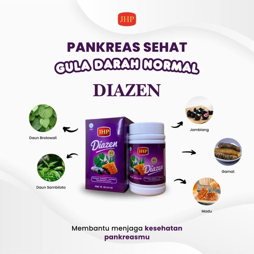 Herbal Diabetes Diazen JHP Sambiloto, Brotowali & Jamblang