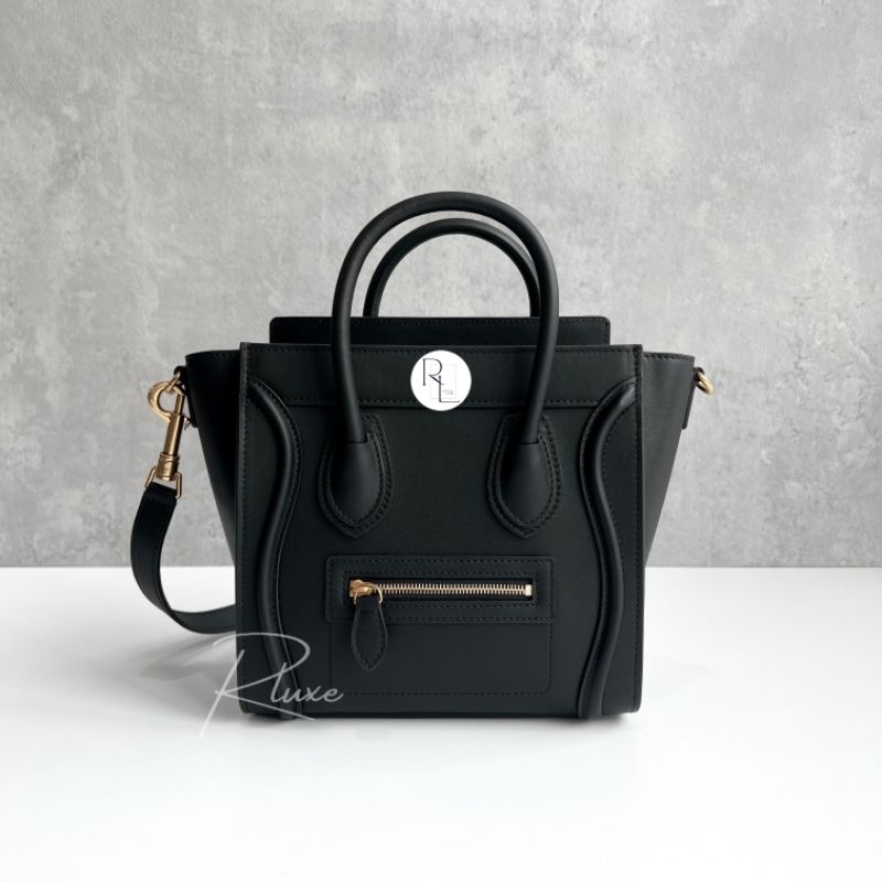 [Pre-Order] Tas Wanita RoyaleLuxe Luggage Nano in Black Smooth GHW