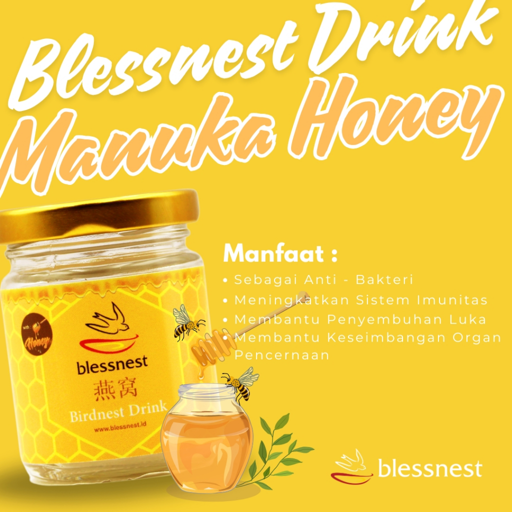 

MINUMAN SARANG WALET MANUKA HONEY - BIRDNEST DRINK PREMIUM HALAL DAN BPOM