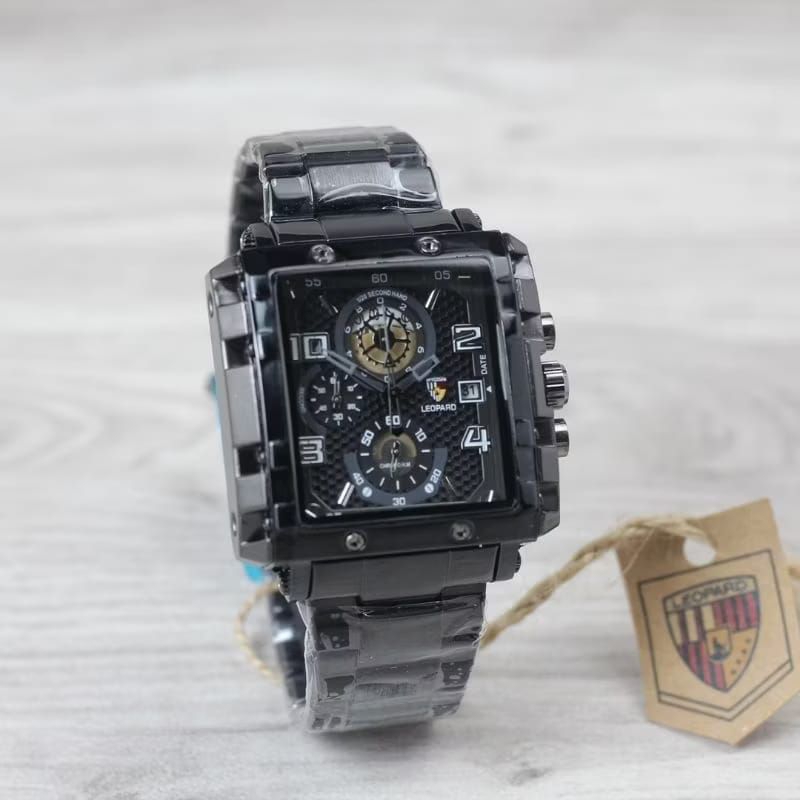 Jam Tangan Pria Original Leopard Crono Tanggal Aktif