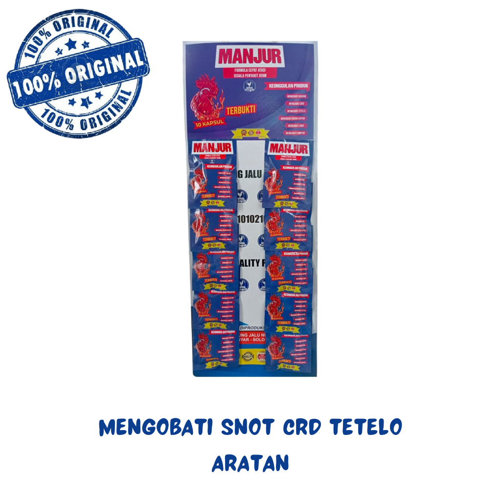 MANJUR 1 RENTENG Sawung Jalu - obat ayam sakit parah