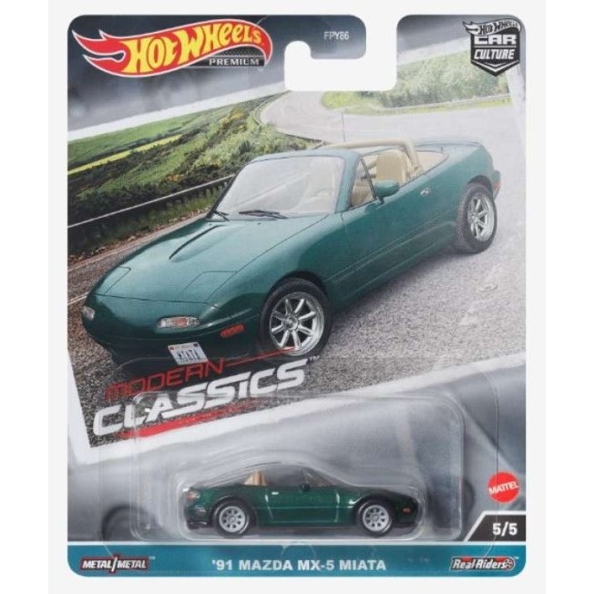 Hot Wheels Premium Modern Classics 91 Mazda MX-5 Miata