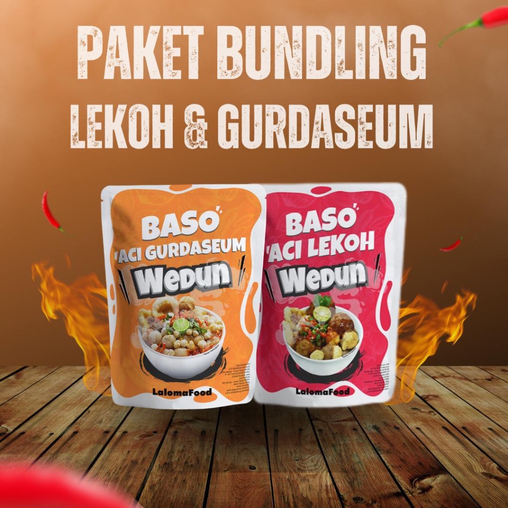 

Paket Bundling Baso Aci Lekoh dan Gurdaseum Wedun - Makanan Instan - Food
