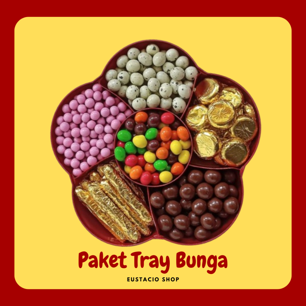 

Paket Tray Bunga Isi Paket: Coklat L'agie, Minipink, Chocoball Hampers Lebaran