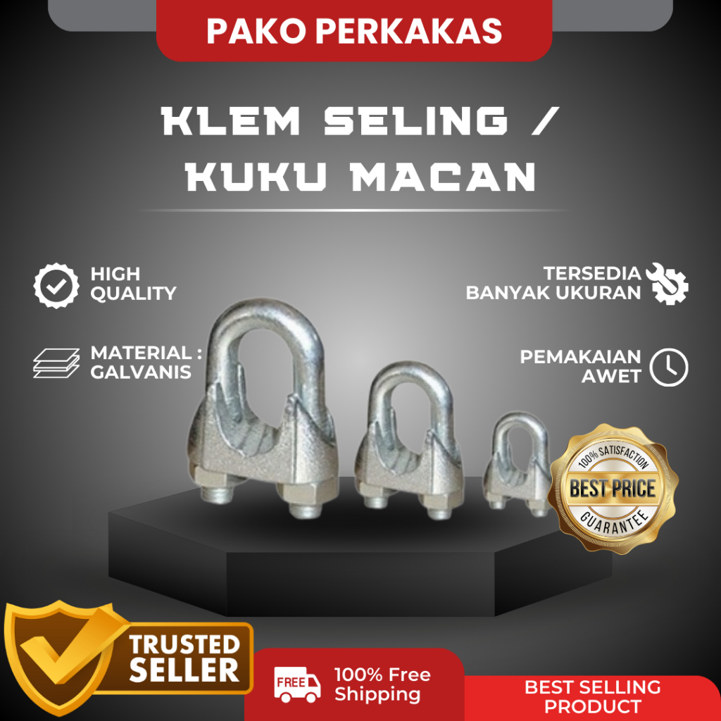Klem Seling (3mm, 5mm, 6mm, 8mm) / Kuku Macan / Penjepit Clamp