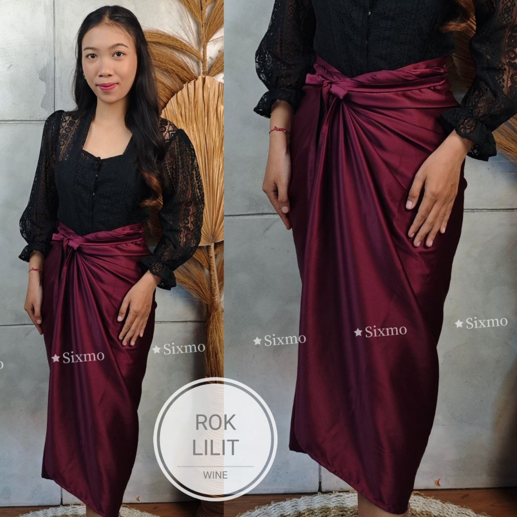 Wrap skirt / rok lilit instan /  Rok lilit satin / rok lilit polos /satin wrap skirt