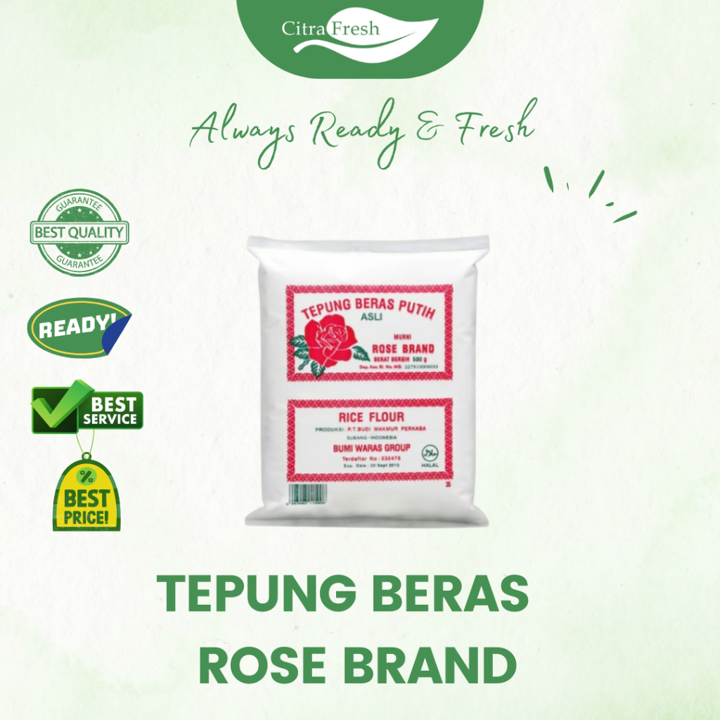 

CITRA FRESH Tepung Beras Rose Brand 500 Gram - Selalu Ready dan Fresh
