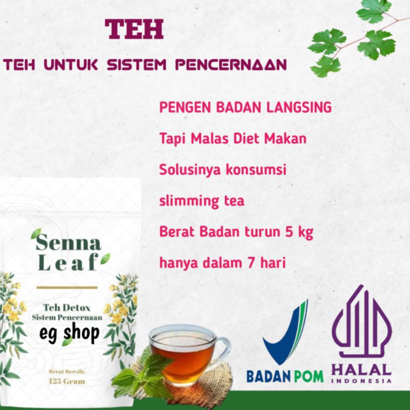 

SENNA LEAF TEA Herbal Teh Daun Senna