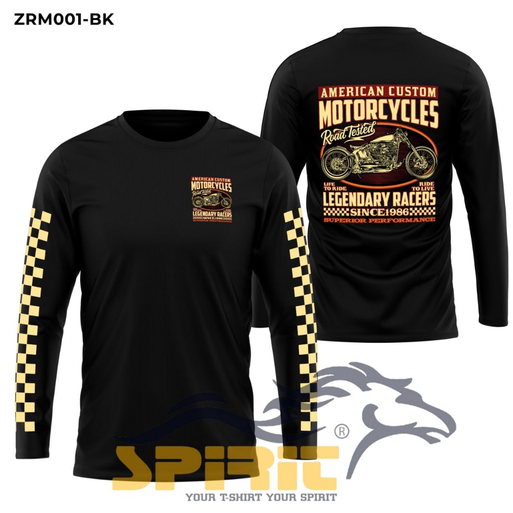 Kaos Motor American Custom Kaos Ride Legendary Racers Baju Kaos Custom Moge Lengan Panjang