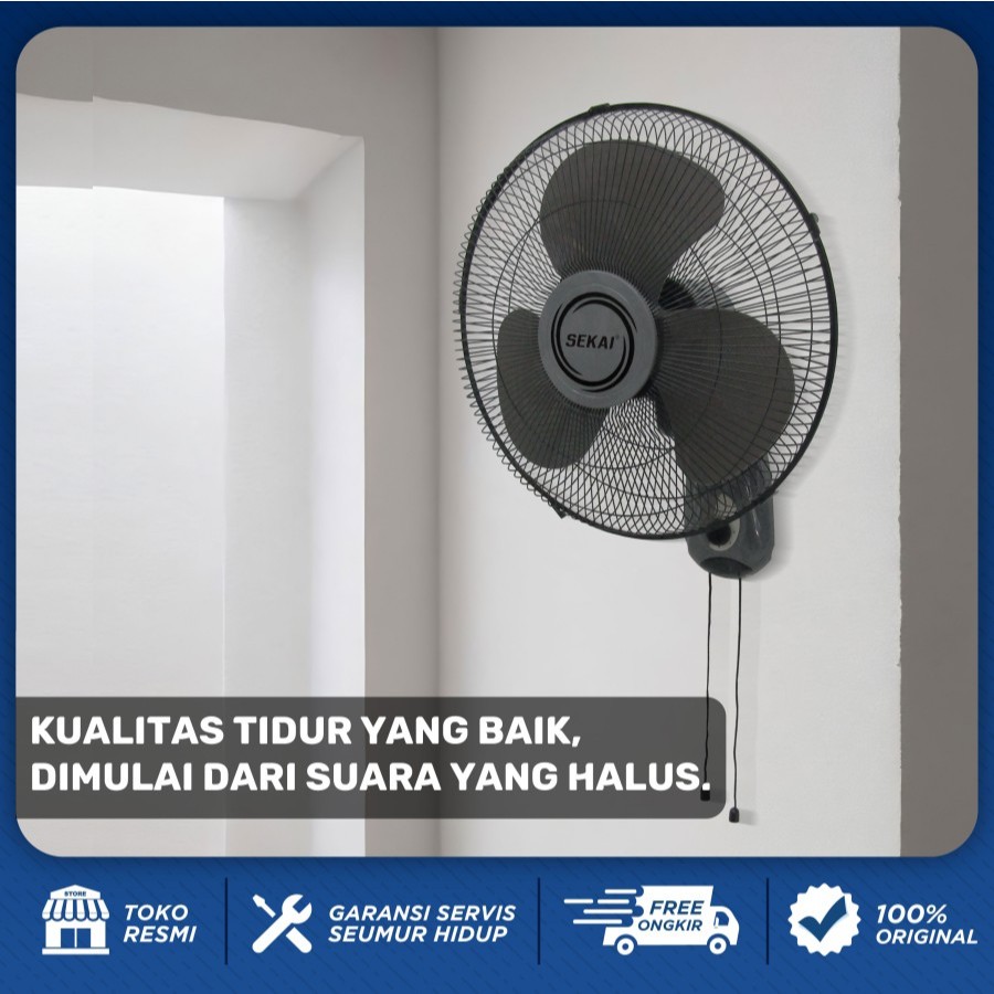 Sekai Kipas Angin Dinding Tembok Wall Fan 16 inch WFN 1626 WFN1626 WFN-1626 WFN 1626 Garansi Resmi