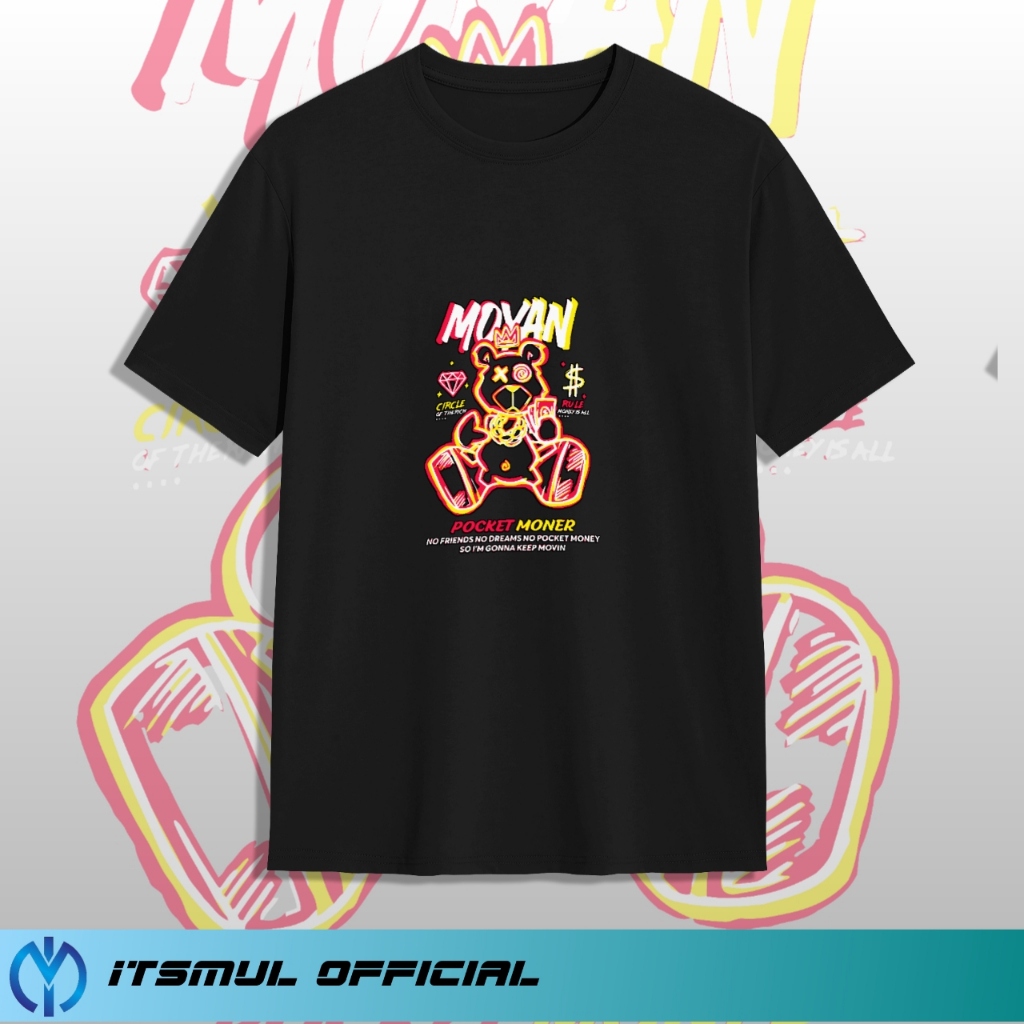 Kaos Anime Moyan Katun Combed Premium D45