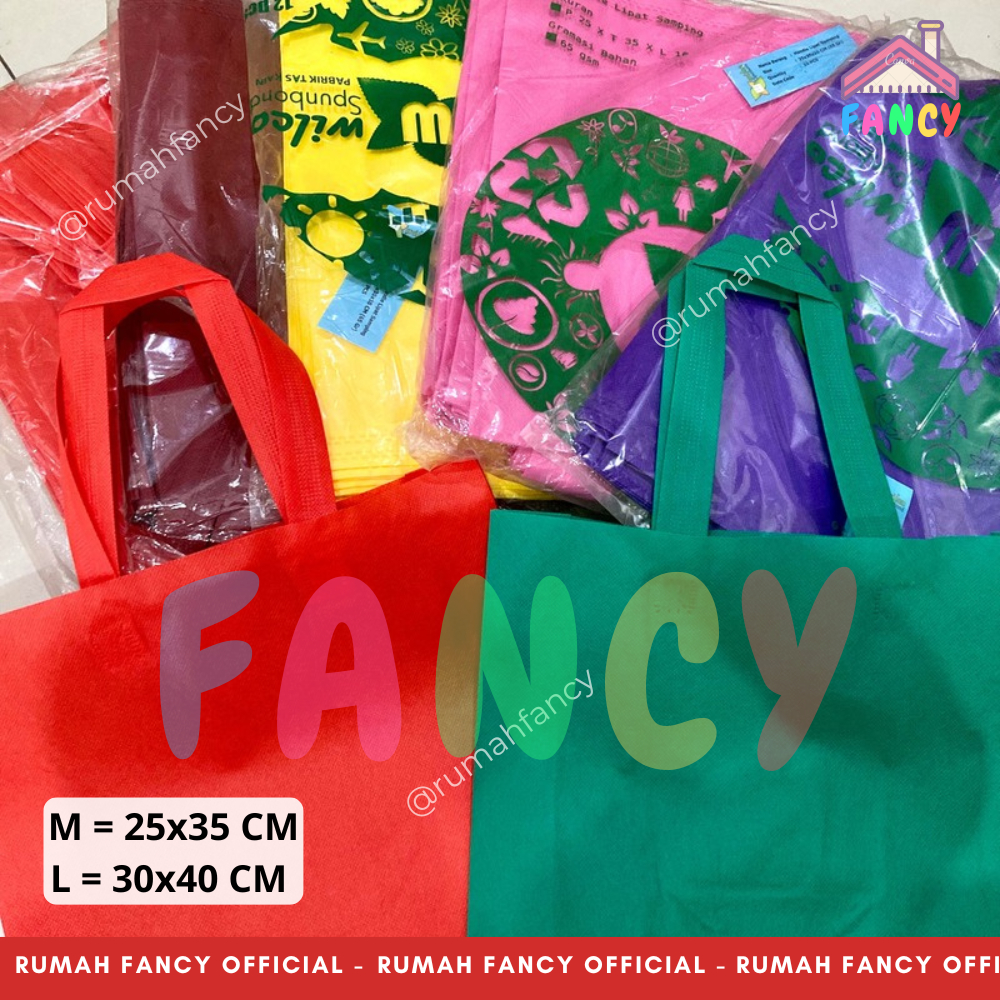 

[1PCS] Tas Spunbound Goodie Bag / Tas Belanja Model Tali Handle / Tas Kain Bahan Sponbond Kantong Souvenir / Snack / Hadiah / Tas Bingkisan Lebaran