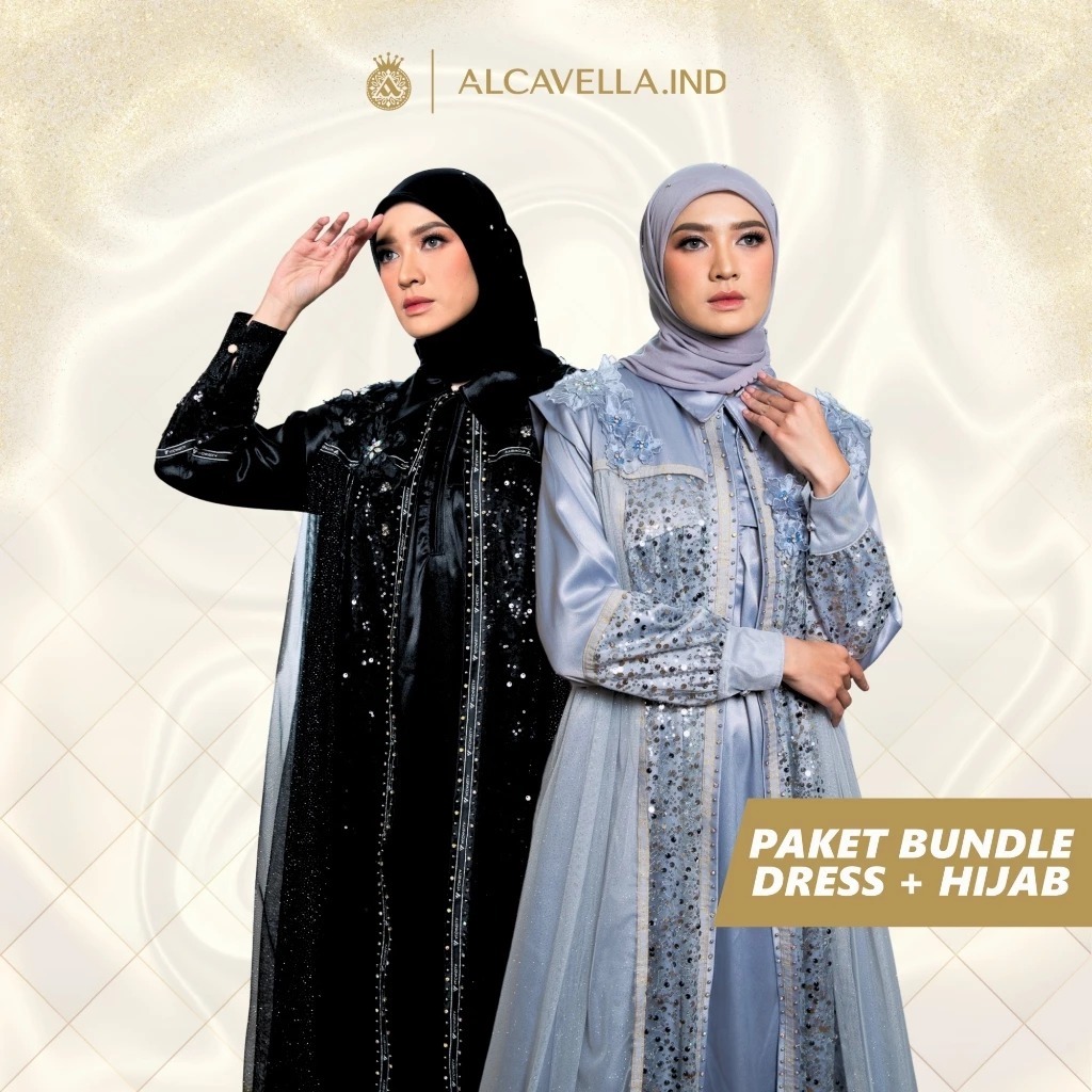 Alcavella - Mecca Series Sethijab | Baju Dress Gamis Wanita Muslim Syari Elegan Modern Terbaru Alcav