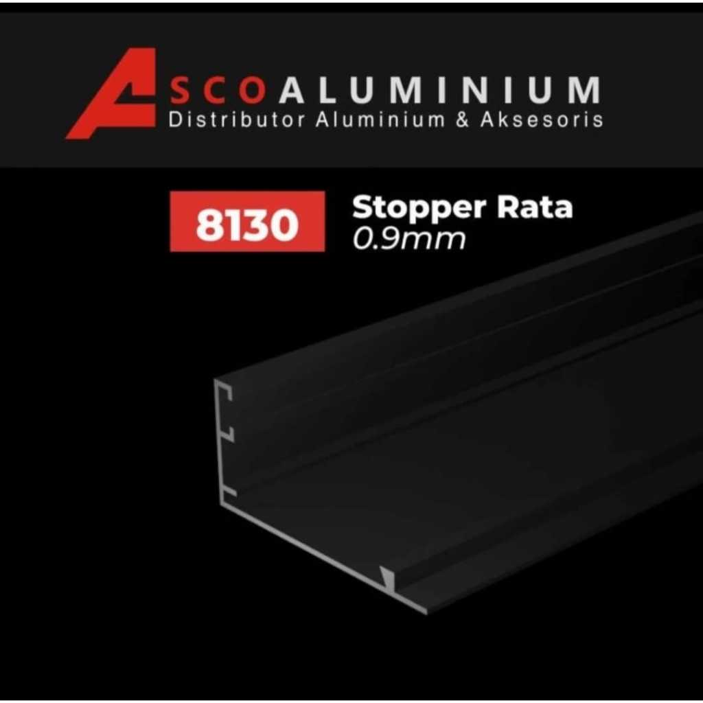 Aluminium Stopper Rata Profile 8130 Jendela Casment Alexindo