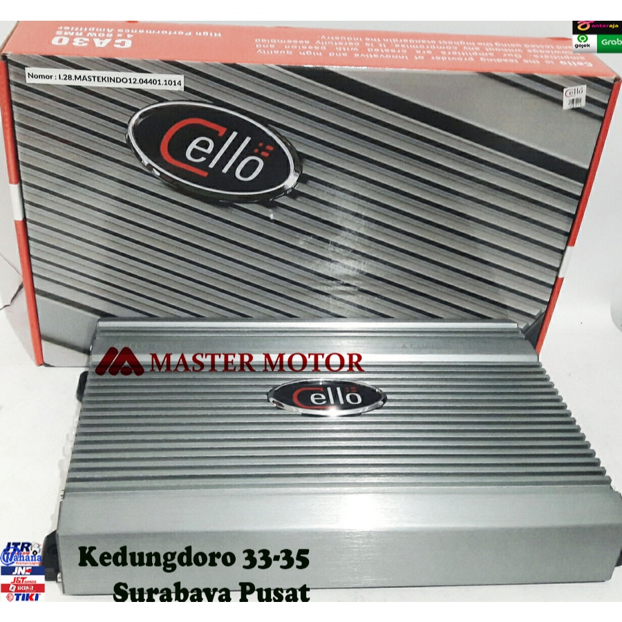 Power Amplifier Cello 4 Channel Class AB CA30 / 4 x 60W RMS Power Amp Audio Mobil CA 30