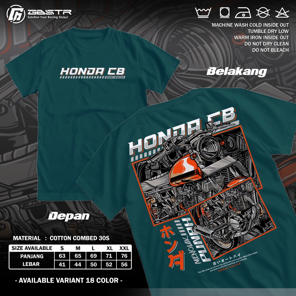 Kaos Racing Honda CB 100 Menolak Punah Baju Distro Motor Herex Honda Gank Tshirt Otomotif GBA2075
