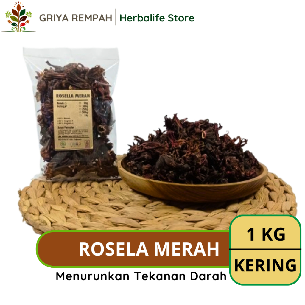 

ROSELLA MERAH KERING 1 KG Rempah Herbal Simplisia Alami untuk Teh Kesehatan & Ramuan Jamu Tradisional Hibiscus sabdariffa Asam Kumbang Susur Paya