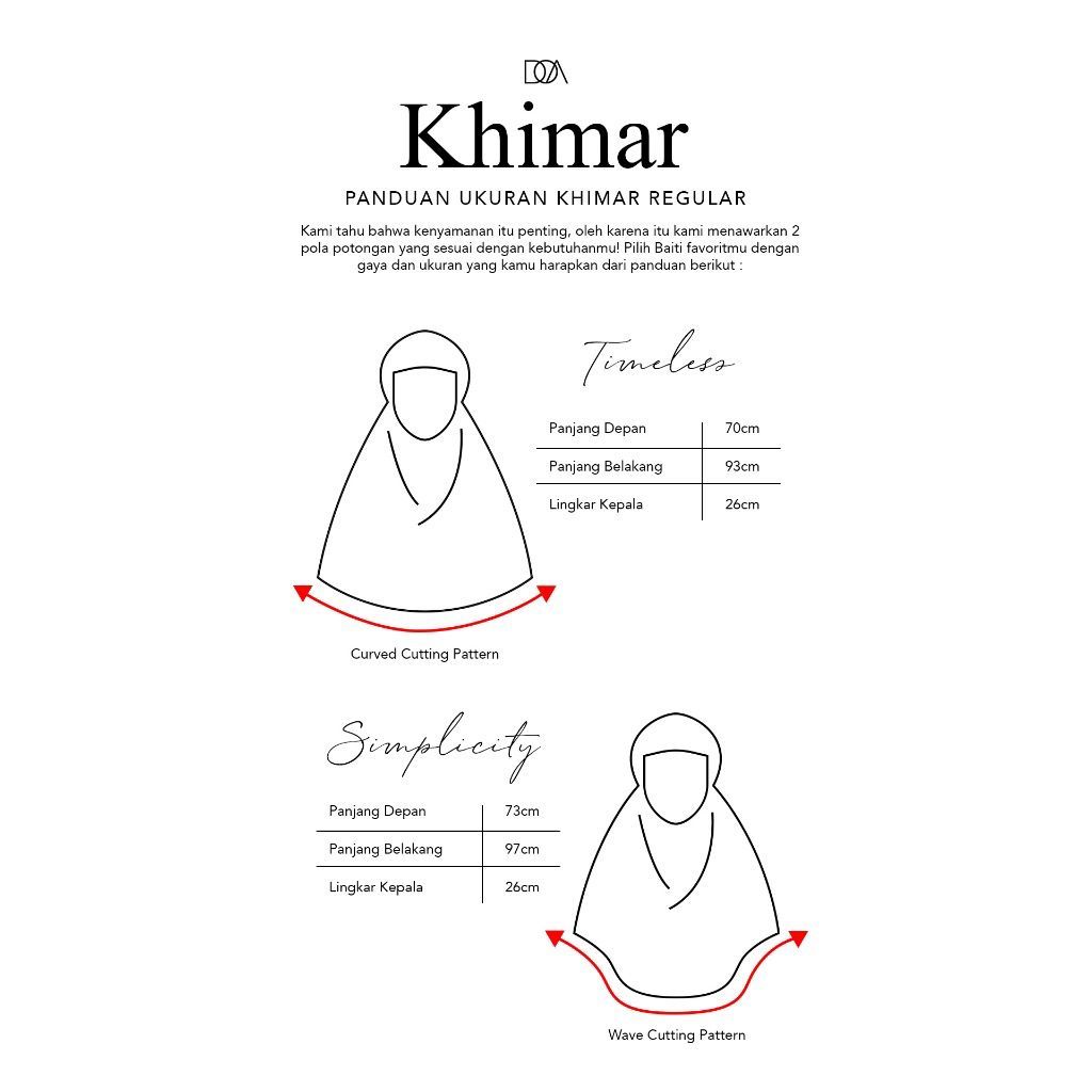 TERPOPULER DOA INDONESIA BAITI HUMAIRA REGULAR TIMELES & SIMPLICITY SERIES - LATTE, MAROON, DARK